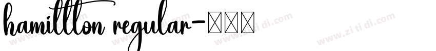 hamillton regular字体转换
